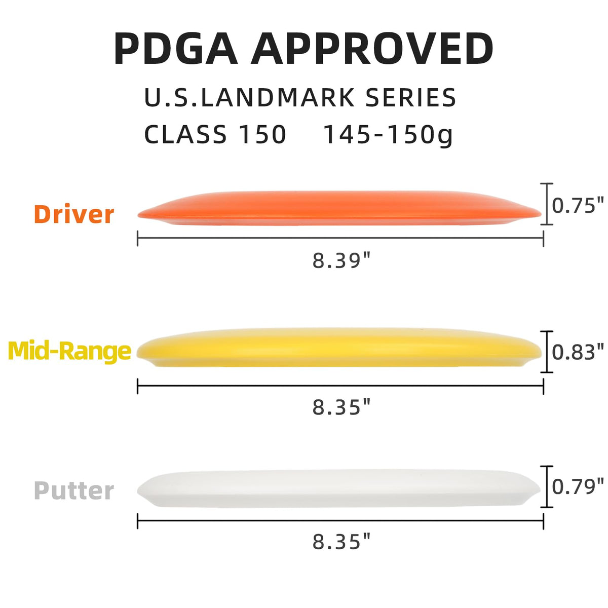 HIAARO Liberty midrange discs for accurate mid-distance flights.