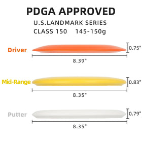 HIAARO Liberty midrange discs for accurate mid-distance flights.