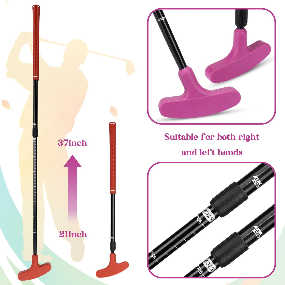 Hiboom aluminum shaft provides durability and corrosion resistance for long-lasting practice