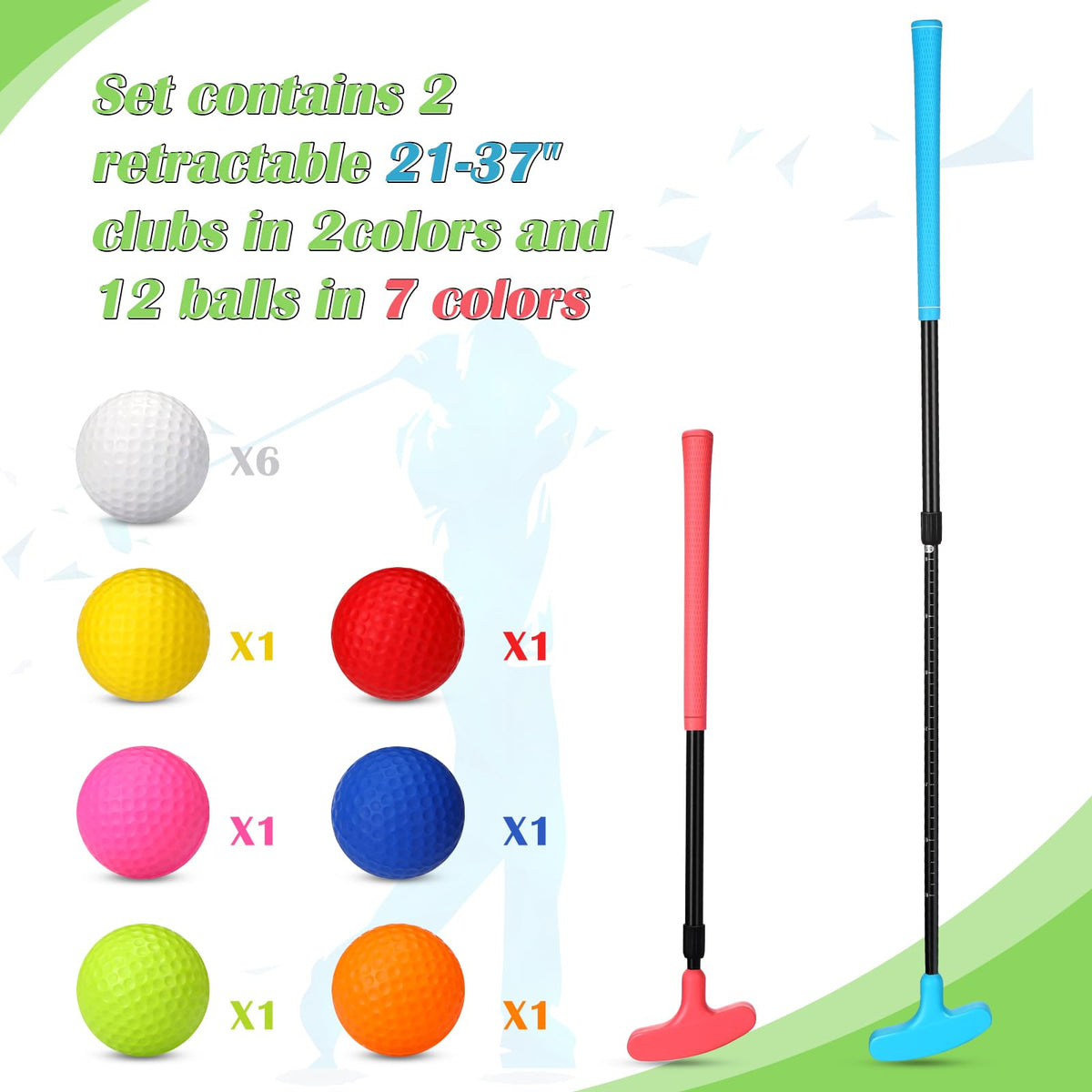 Hiboom aluminum shaft putter offers durable, steady practice strokes
