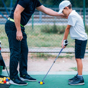 Hiboom colorful golf putters kit ideal for indoor or outdoor use.