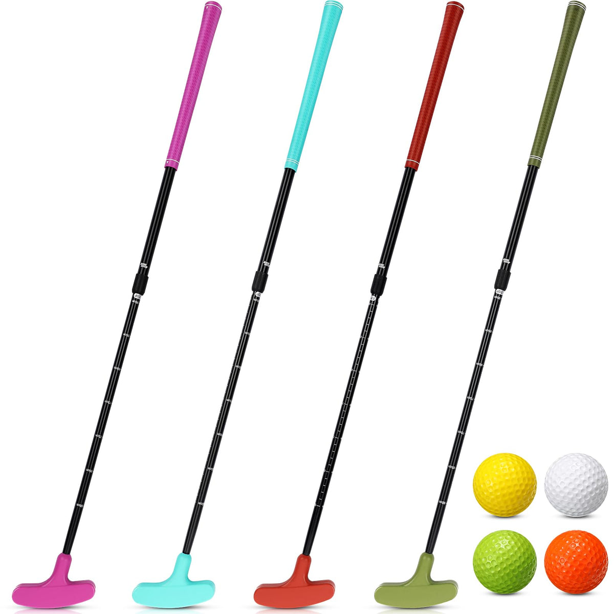 Hiboom four-pack putters with two-way design for versatile left or right-handed play