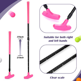 Hiboom four putters and four practice balls for versatile training sessions.