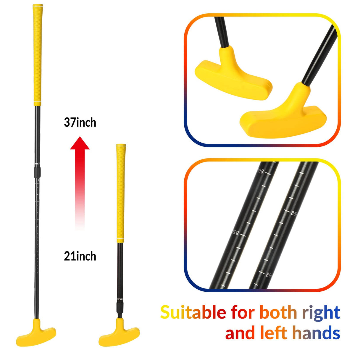 Hiboom silicone-wrapped putter head providing protection and steady grip.