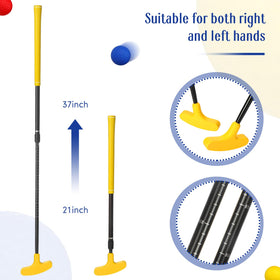 Hiboom aluminum putter with silicone-wrapped head for durability and protection during practice.