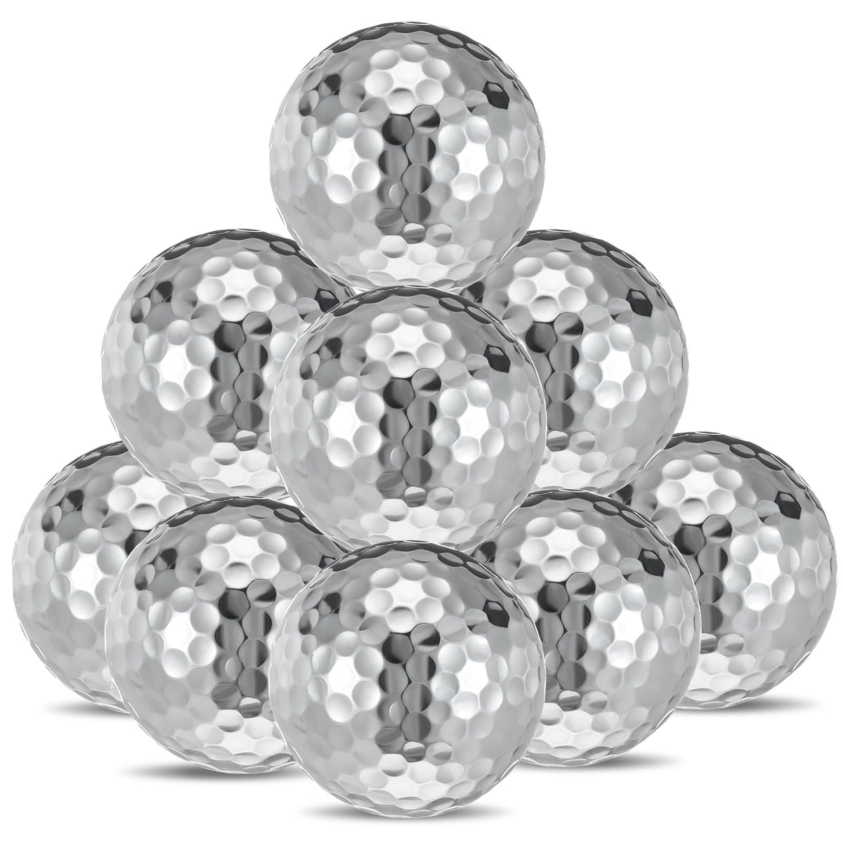 Hiboom silver women's golf ball for easy tracking and longer, straighter shots on the course
