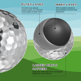 Hiboom's bright silver design helps locate balls quickly after each tee or approach