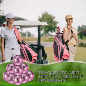 Hiboom pink golf balls enable straighter strokes for women players