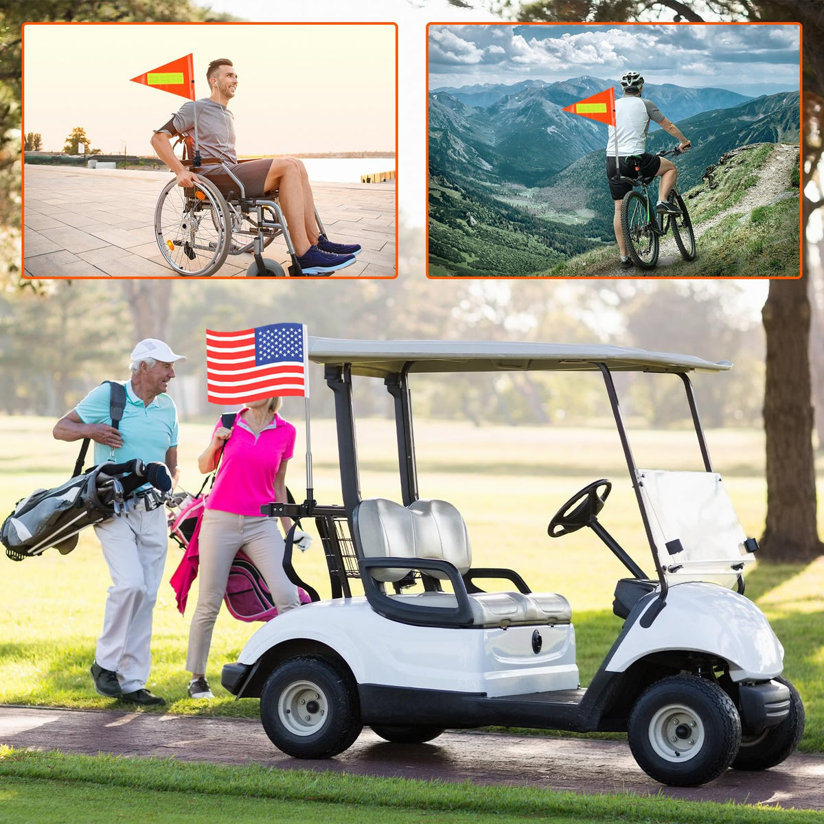 Hicarer multipurpose flag pole kit for boat, bike, and golf cart.