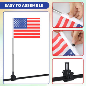 Hicarer reflective safety flag with strips improves visibility in low light.