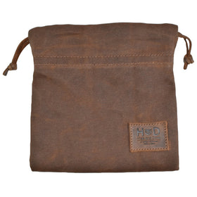 Close-up of waxed canvas texture and durability