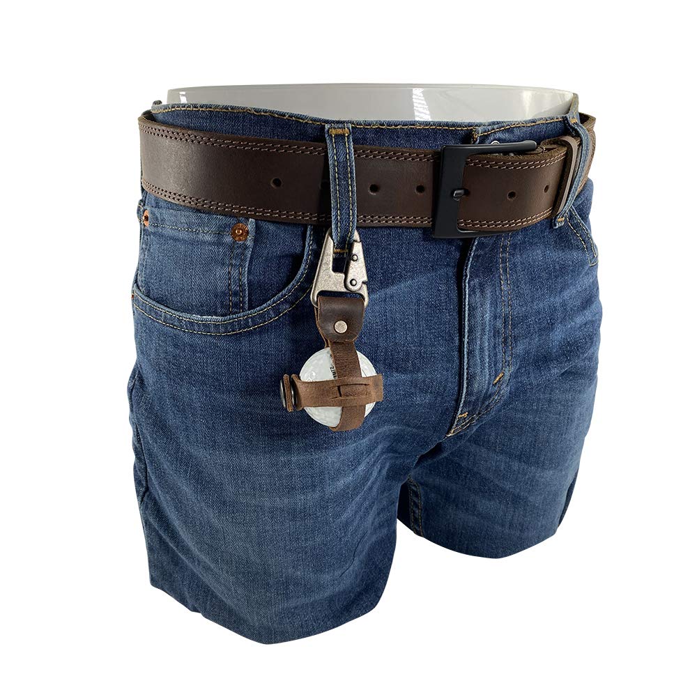Hide & Drink bourbon brown leather stitch detail highlights craftsmanship and rugged appeal.