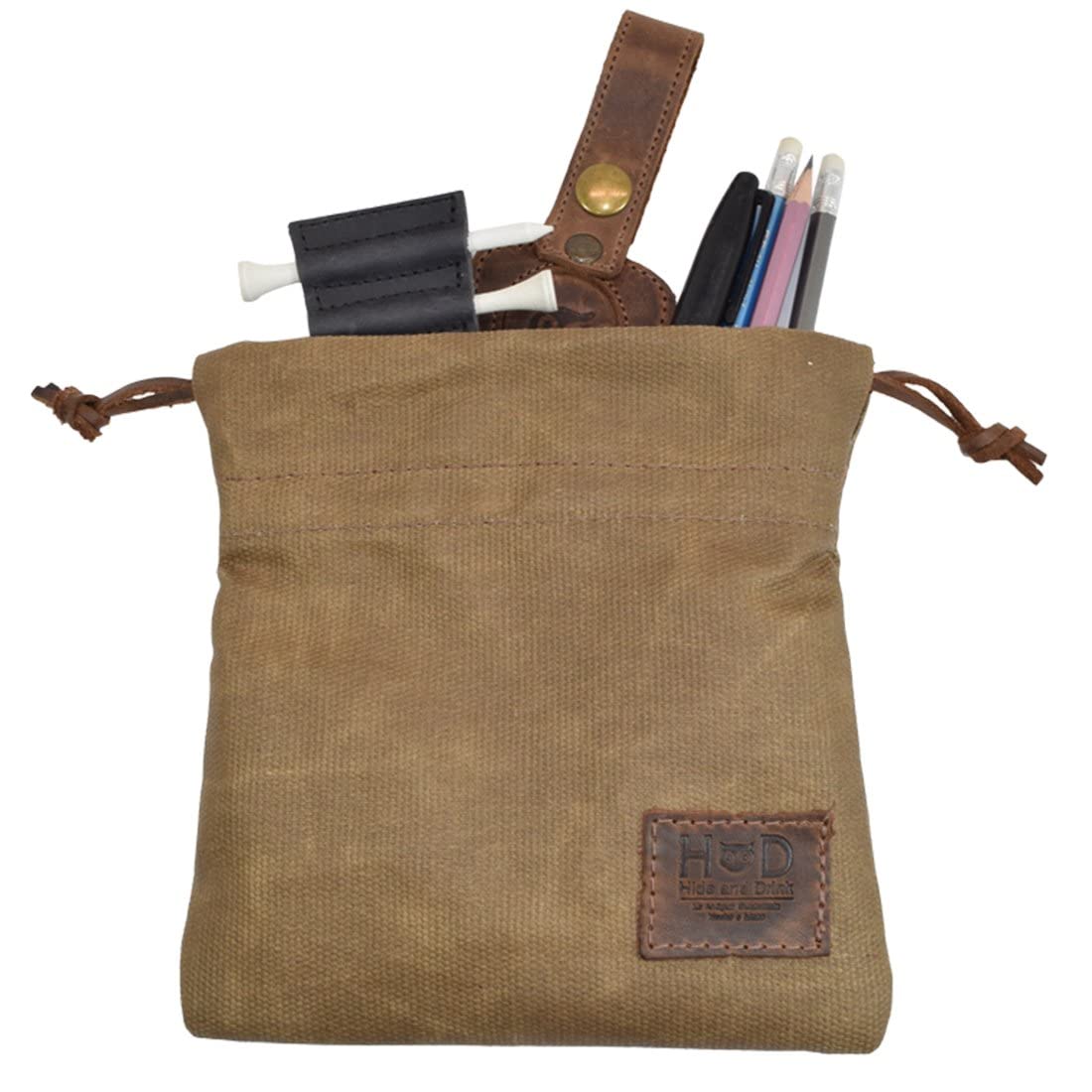 Compact Hide & Drink field pouch held in hand for pocket use