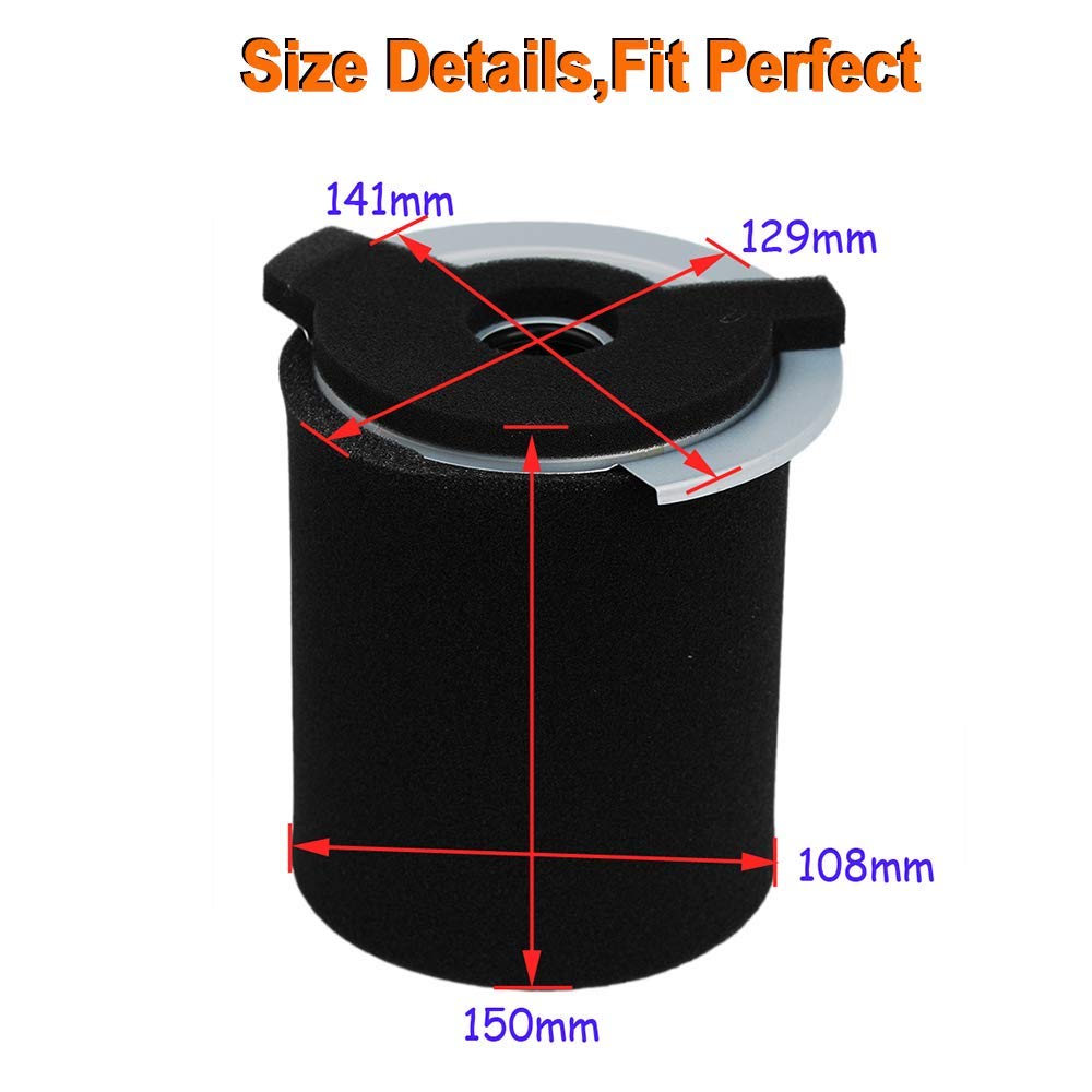 HIFROM foam pre-cleaner captures larger debris to protect the filter and engine.