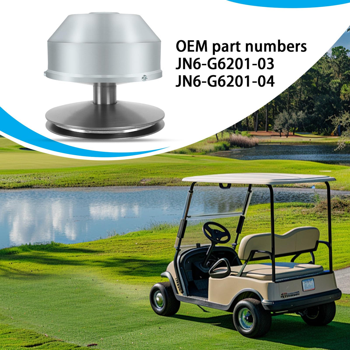 Clutch installed on Yamaha golf cart delivers steady power transfer