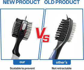 Hiker groove-cleaner extended reach cleans grooves and soles.