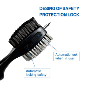 Hiker retractable groove cleaner clears grooves and protects bag surfaces