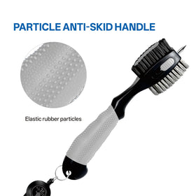 Hiker nylon bristle head removes dust and grass from irons.