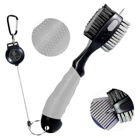 Hiker golf club cleaning brush with oversized head for rapid cleaning.