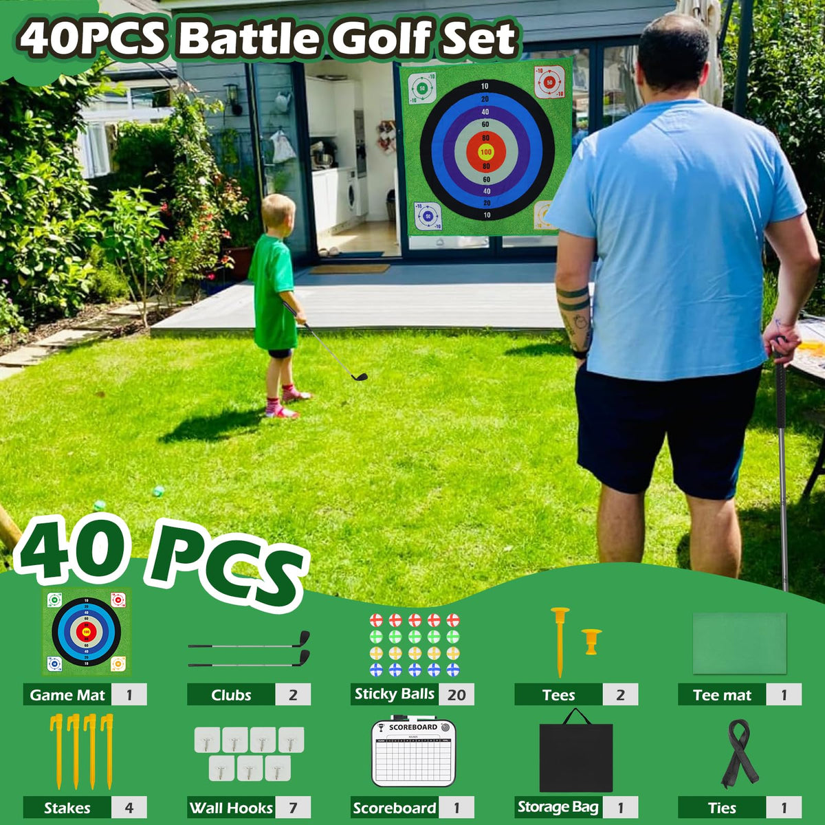 Hikerbro Battle Golf adjustable clubs 29-37in adapt for kids and adults.