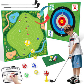 Hikerbro Battle Golf chipping set assembly for quick indoor or outdoor setup.