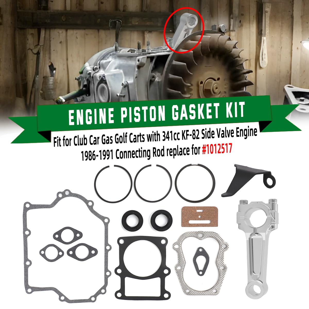 Hiltmoaut engine piston gasket kit visual highlighting comprehensive rebuild potential and durability