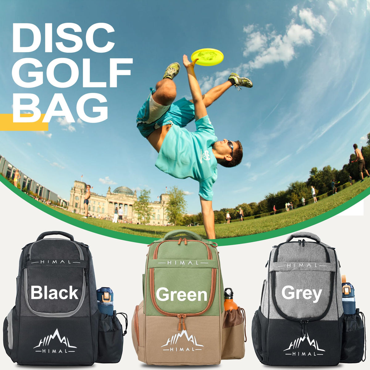 Himal Outdoors bag with padded straps and breathable back panel for comfortable carry.