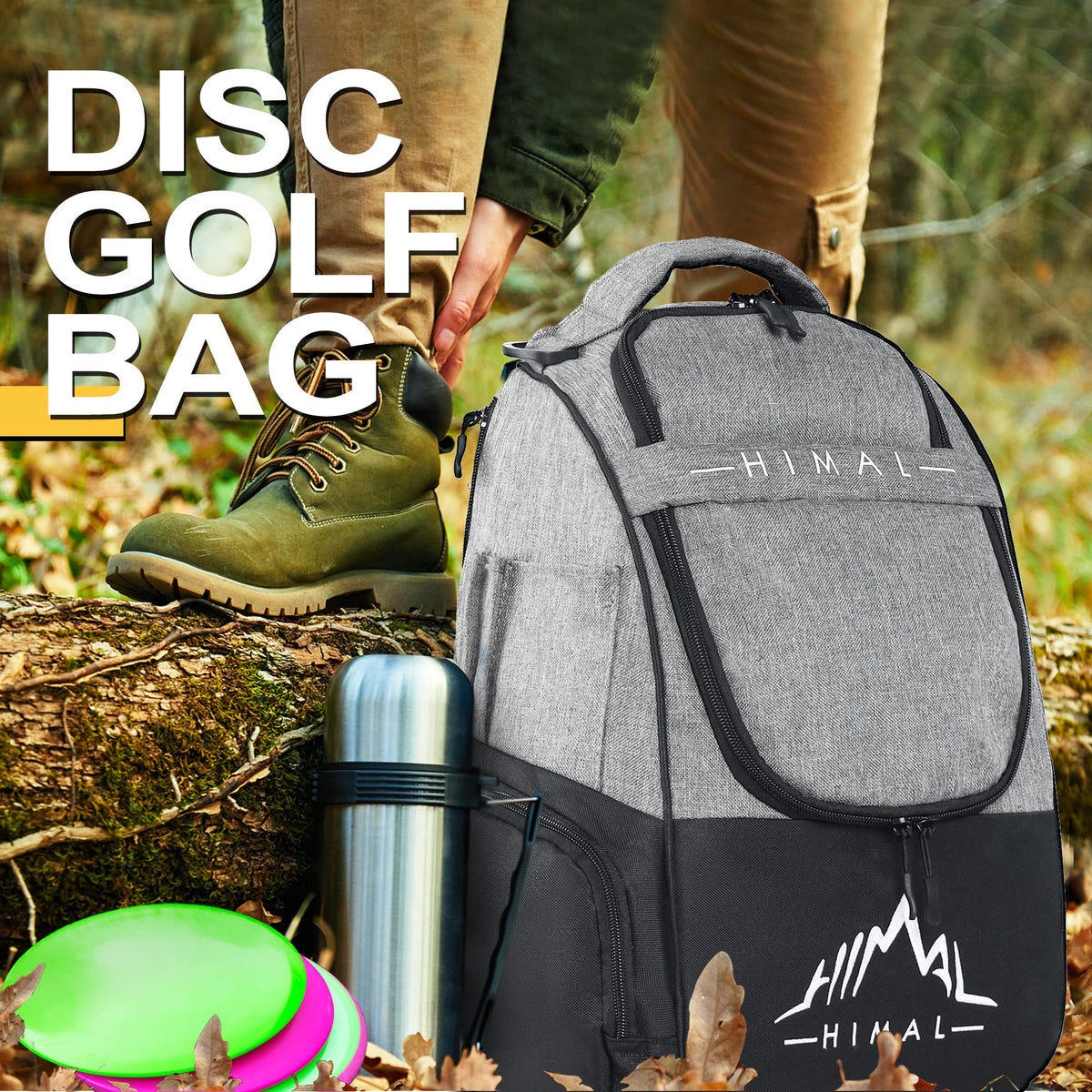 Himal Outdoors Disc Golf Bag lightweight, breathable back panel enhances comfort during long practice