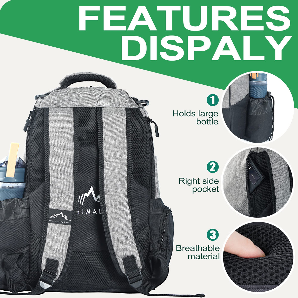 Himal Outdoors Disc Golf Bag valuables pocket keeps keys and wallet organized