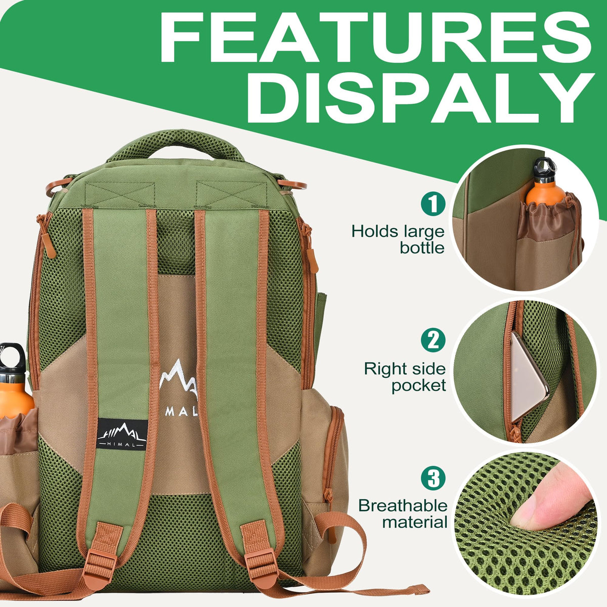 HIMAL water bottle holder with drawstring for quick access during play.