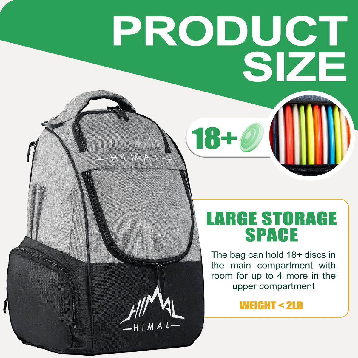 Himal Outdoors Disc Golf Bag drawstring water bottle holder keeps hydration within reach
