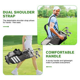 Himaly golf stand bag anti-slip stand feet stabilize on terrain