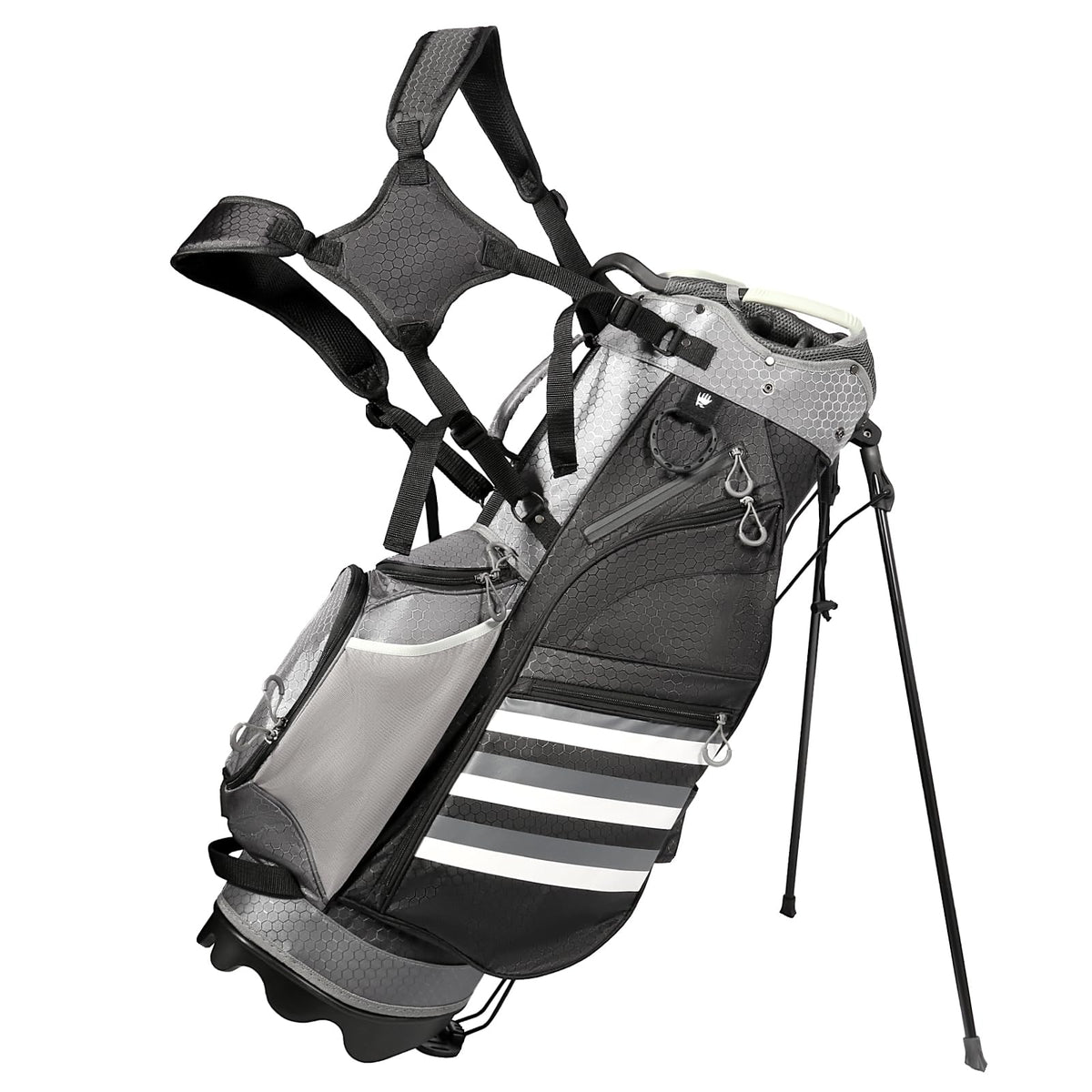 Himaly golf stand bag top with 14-way divider keeps clubs organized on the course