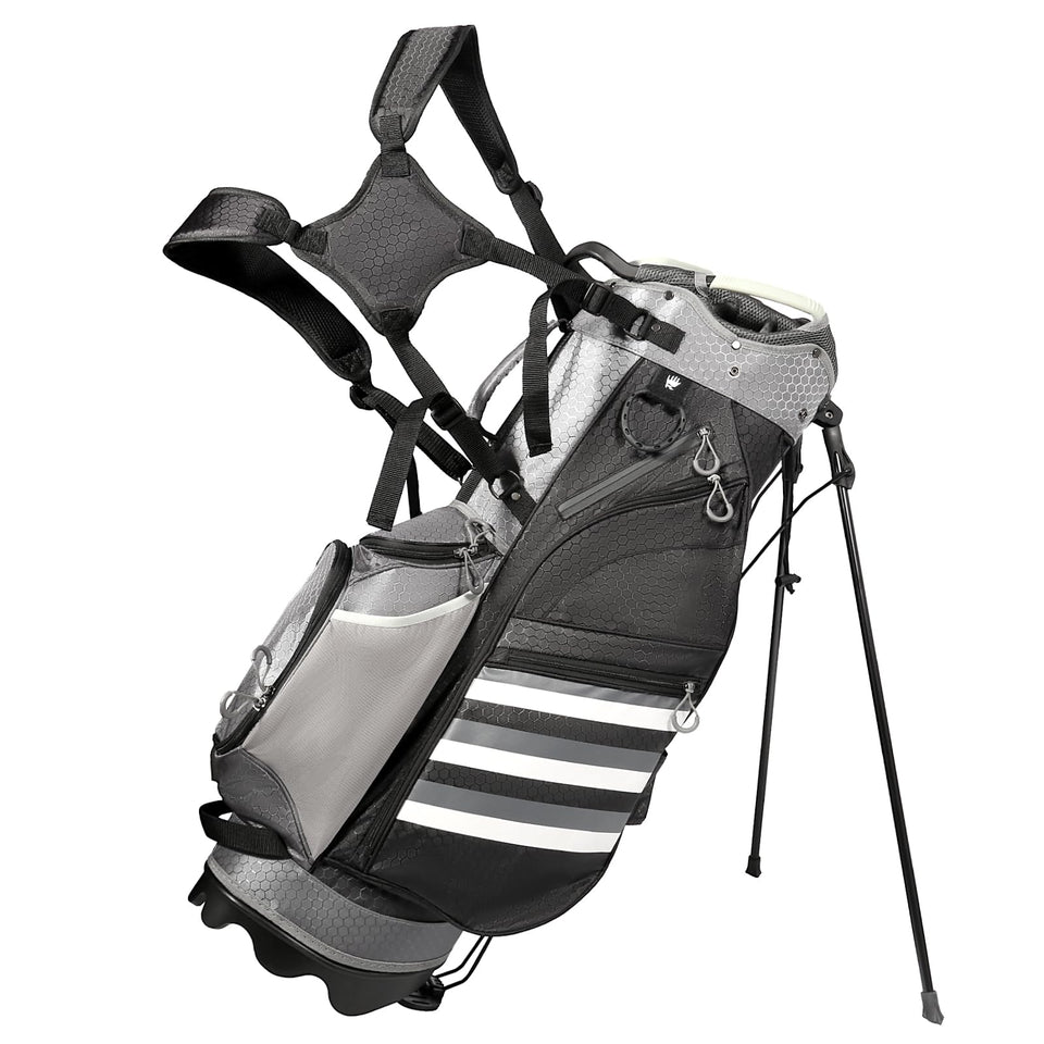 Himaly golf stand bag top with 14-way divider keeps clubs organized on the course