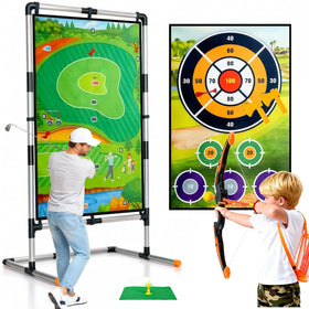 Hiregolish golf chipping mat on a lawn for precise practice.