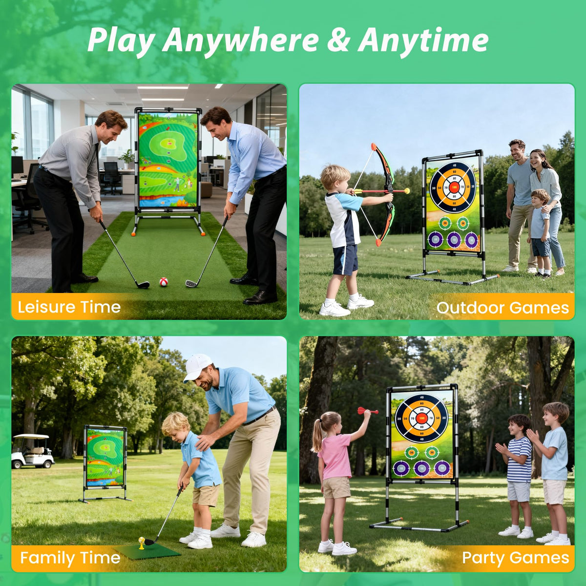 Hiregolish golf club with soft mat supports kid-friendly swings.