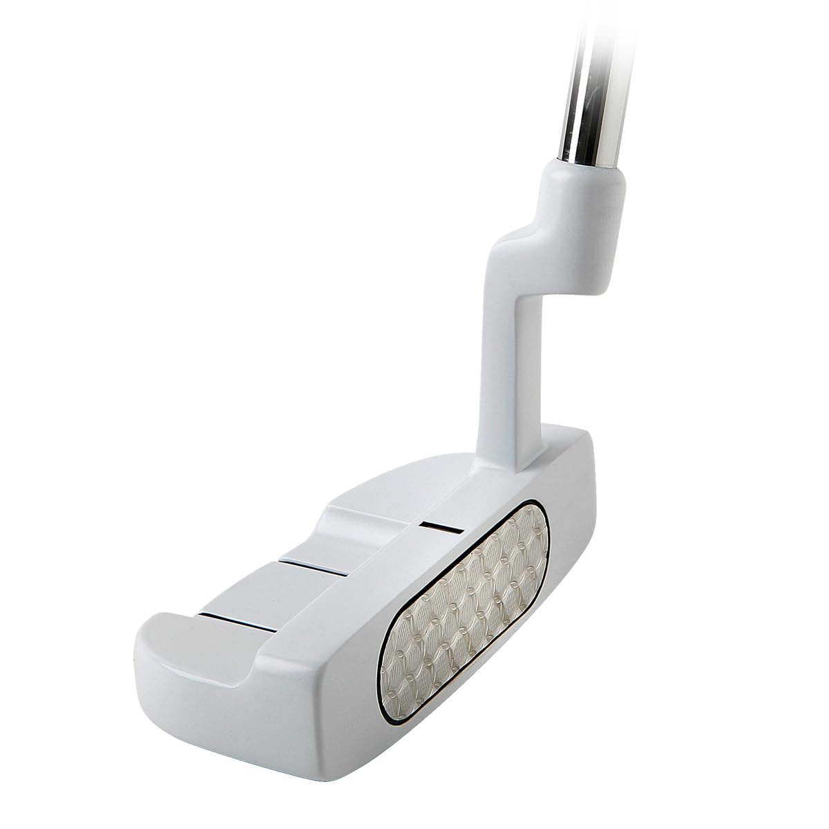 Hireko Bionik 105 nano-white putter face closeup shows crisp feel.