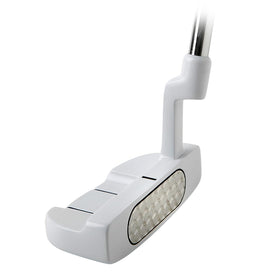 Hireko Bionik 105 nano-white putter face closeup shows crisp feel.