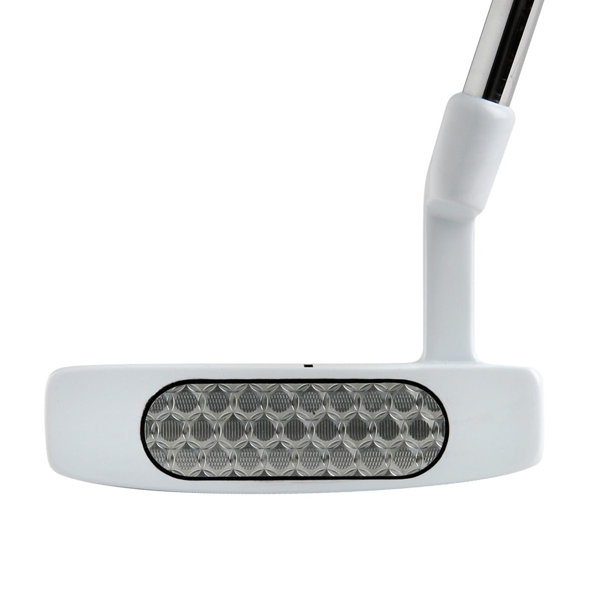 Hireko Bionik 105 nano-white putter shaft detail highlights steel construction.