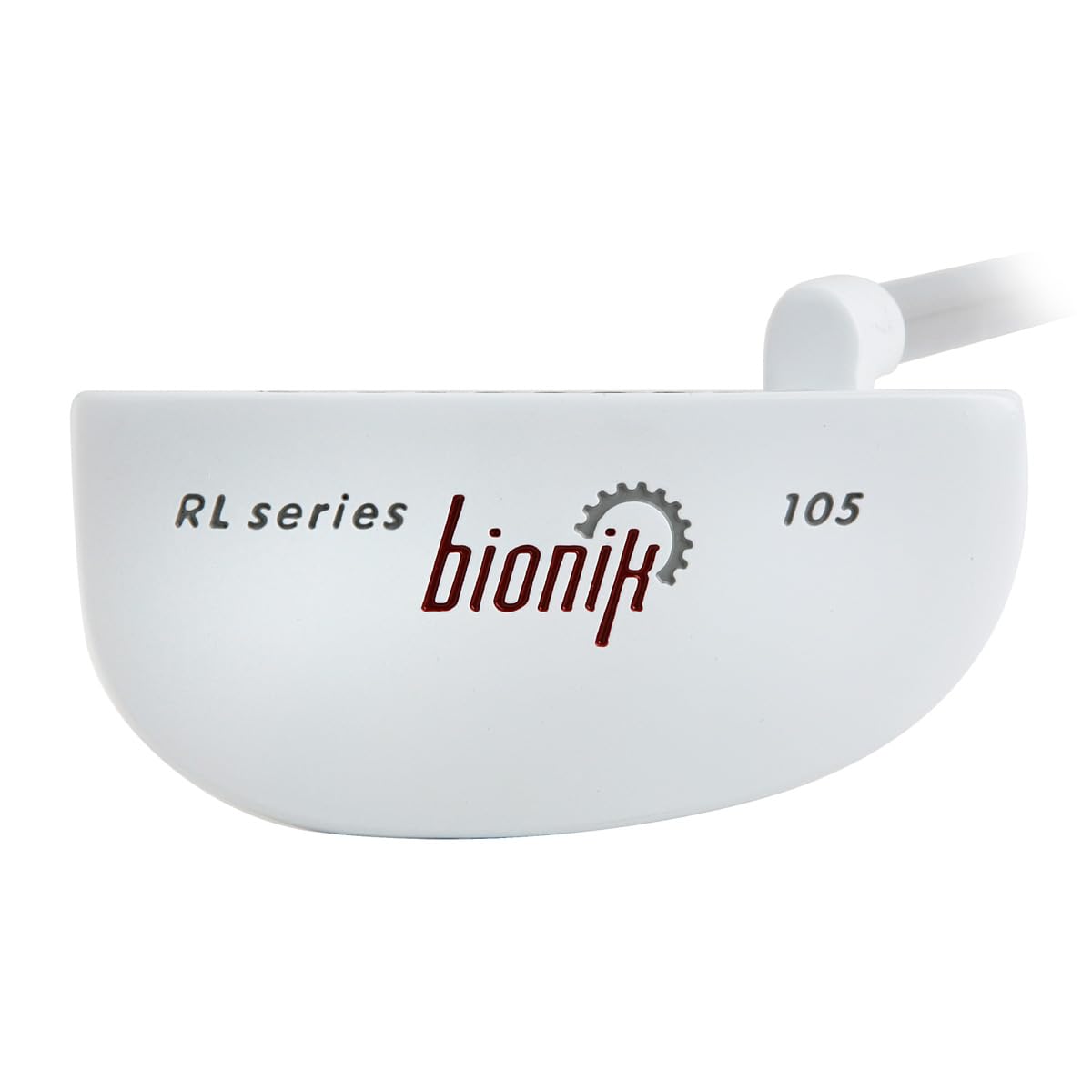 Hireko Bionik 105 nano-white putter top view demonstrates balanced design.
