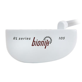 Hireko Bionik 105 nano-white putter top view demonstrates balanced design.