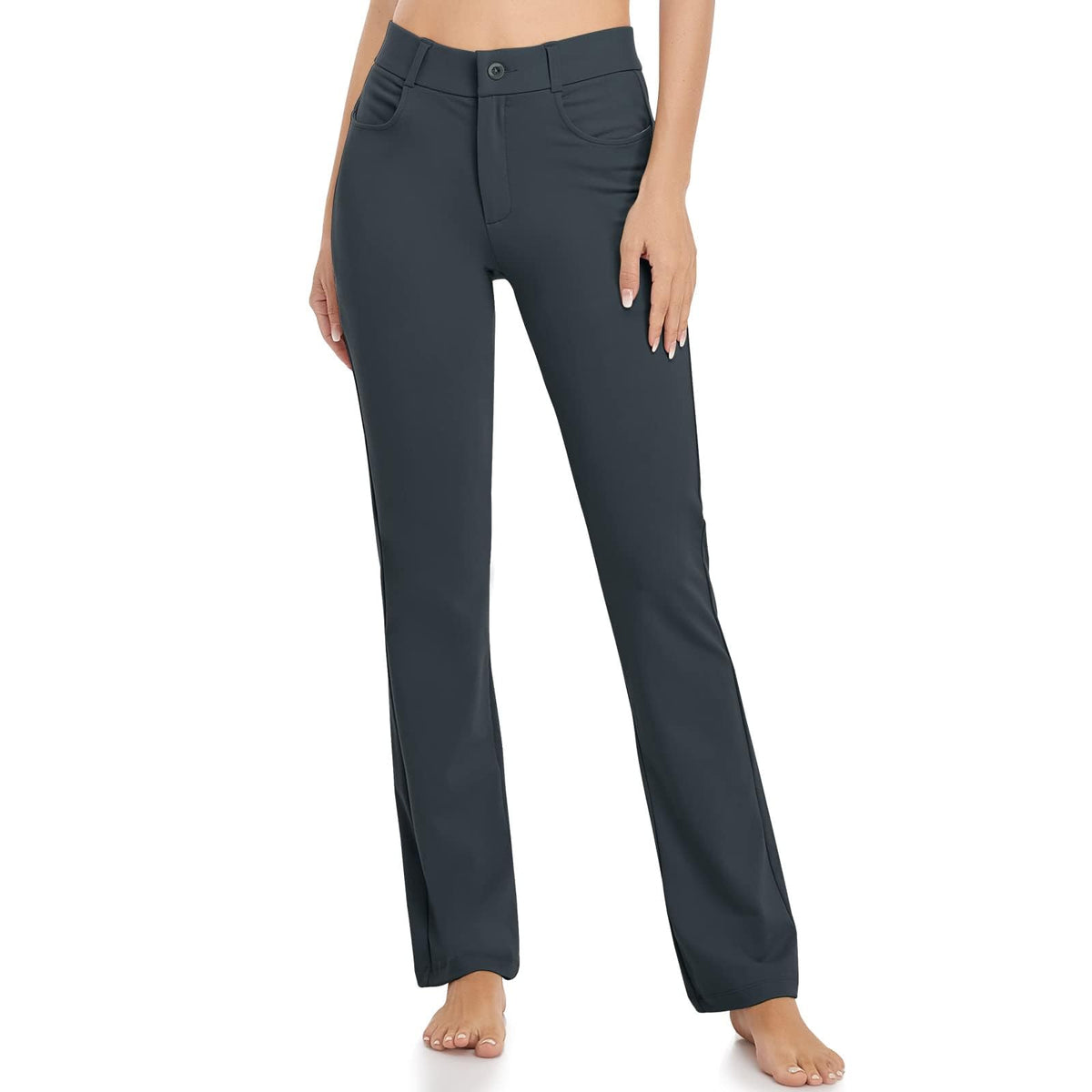 HISKYWIN stretch dress pants for comfortable all-day movement.