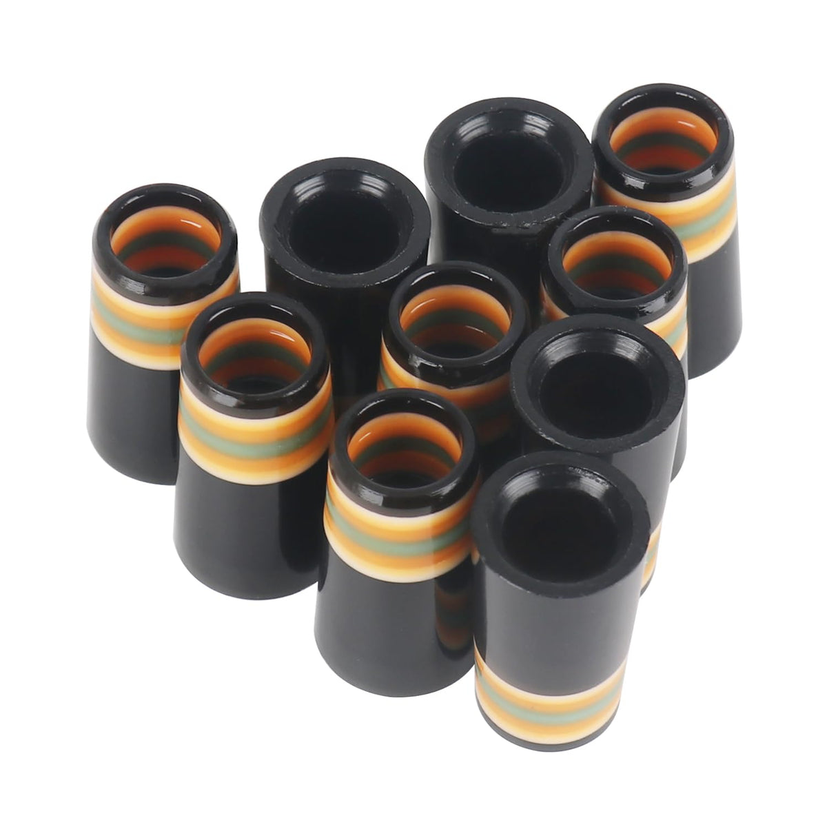 HISTAR ferrules in black with double white and orange accents elevate club appeal.