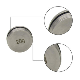 Histar 20g weight close-up showing 0.795 inch diameter