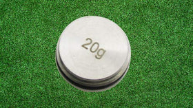 HISTAR red putter weight inserted into the head for enhanced balance
