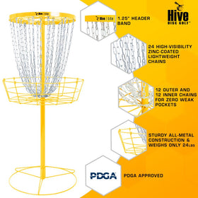 Hive Disc Golf Lite Basket chains deliver steadier catches during practice