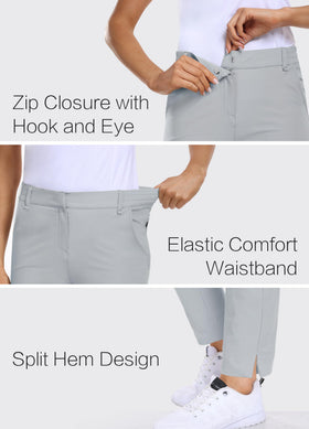Hiverlay women's golf pants five-pocket system for secure storage on the go.