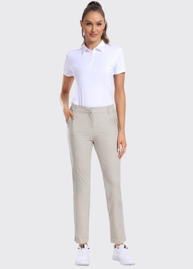 Hiverlay women's golf pants moisture-wicking fabric keeps you dry during play.