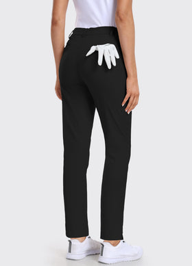 Hiverlay women's golf pants side-slit-movement enables easier bending.