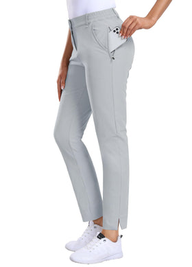 Hiverlay women's golf pants stretch fabric for flexible movement during work and play.